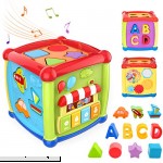 TUMAMA Baby Activity Cube Toys,Baby Early Educational Toys for 12 to 18 Months 1 2 3 Years Old Boys and Girls Baby Shape Sorter and Piano Musical Toys  B07JJ1FRZ5
